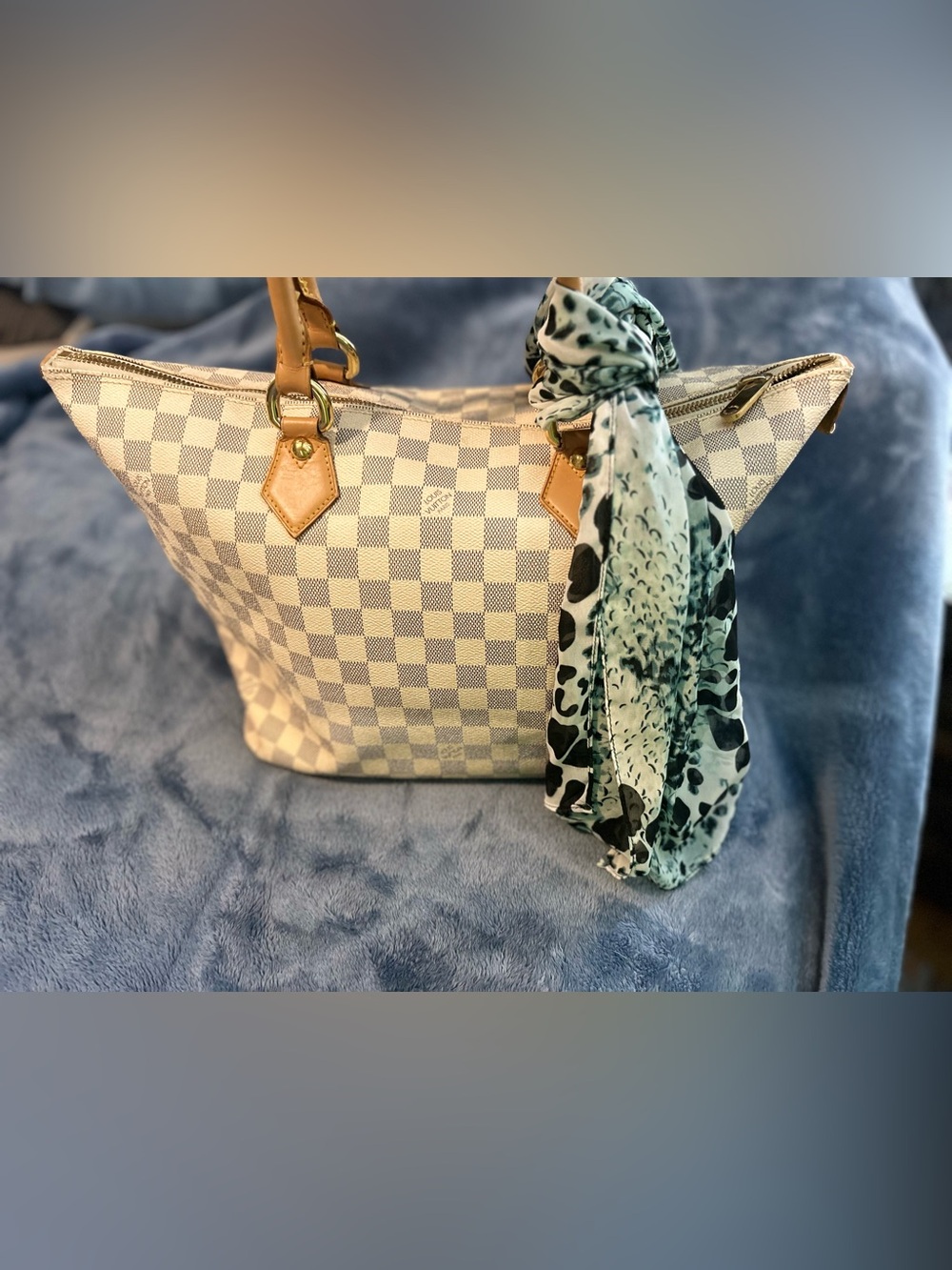 Louis Vuitton Saleya Damier Azur MM Tote - Picture 1 of 16